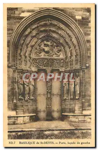 Ansichtskarte AK Basilique de St Denys Porte Facade de Gauche