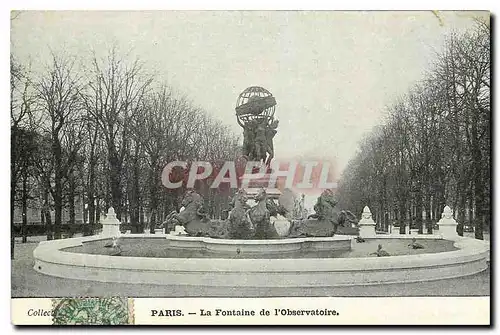 Cartes postales Paris la Fontaine de l'Observatoire