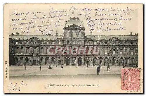 Ansichtskarte AK Paris le Louvre Pavillon Sully