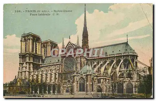 Cartes postales Paris 4 arr Notre Dame Face Laterale