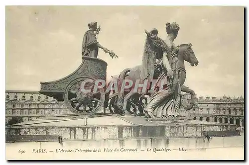 Cartes postales Paris l'Arc de Triomphe de la Place du Carrousel le Quadrige