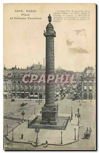 Cartes postales Paris Place et Colonne Vendome