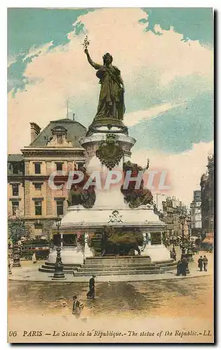 Cartes postales Paris la Statue de la Republique