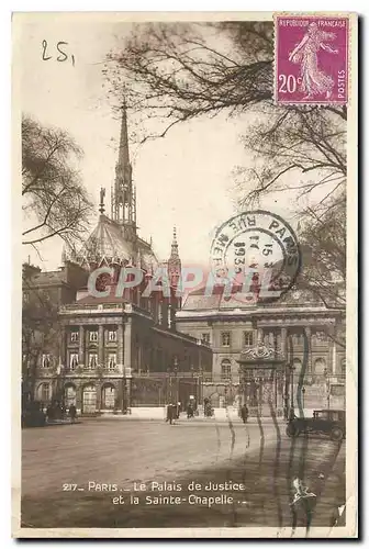 Ansichtskarte AK Paris le Palais de Justice et la Sainte Chapelle