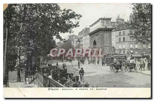 Ansichtskarte AK Paris Boulev et Porte St Martin