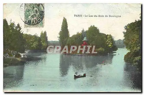 Cartes postales Paris le Lac du Bois de Boulogne