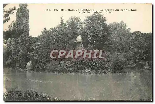 Ansichtskarte AK Paris Bois de Boulogne la Pointe du Grand Lac et le Belvedere