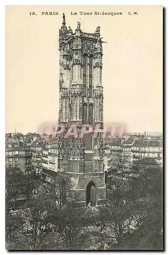 Cartes postales Paris la Tour St Jacques