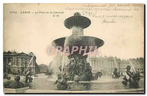 Cartes postales Paris La Place de la Concorde