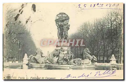 Cartes postales Paris Fontaine de Carpaux