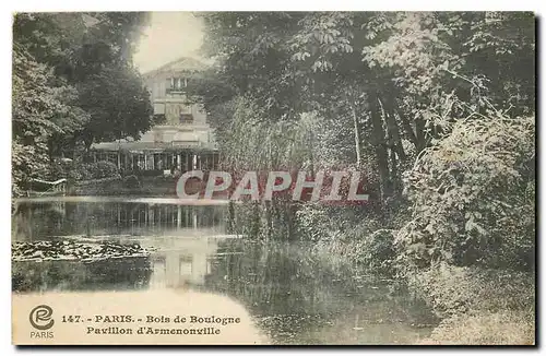 Cartes postales Paris Bois de Boulogne Pavillon d'Armenonville