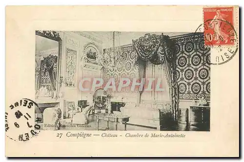 Ansichtskarte AK Compiegne Chateau Chambre de Marie Antoinette