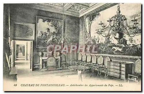 Ansichtskarte AK Chateau de Fontainebleau Antichambre des Appartements du pape