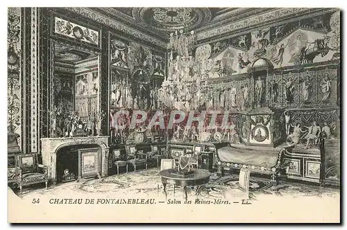 Cartes postales Chateau de Fontainebleau Salon des Reines Meres