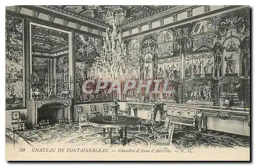 Ansichtskarte AK Chateau de Fontainebleau Chambre d'Anne d'Autriche