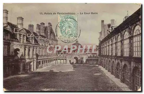 Cartes postales Palais de Fontainebleau La Cour Ovale