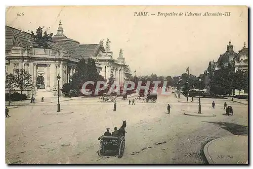 Cartes postales Paris Perspective de l'Avenue Alexandre III