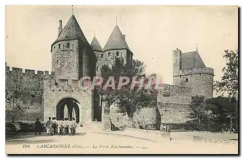 Ansichtskarte AK Carcassonne Cite La Porte Narbonnaise