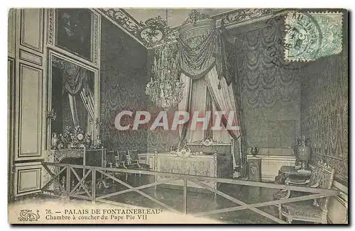 Ansichtskarte AK Palais de Fontainebleau Chambre a coucher du Pape Pie VII