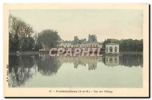 Cartes postales Fontainebleau S et M vue sur l'Etang