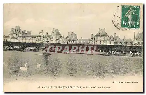 Cartes postales Palais de Fontainebleau le Bassin du Parterre