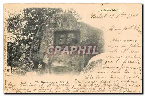 Cartes postales Fontainebleau Th Rousseau et Millet