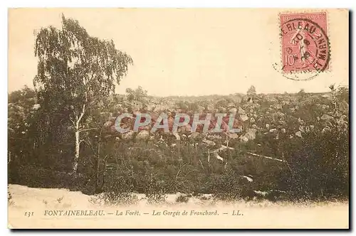 Ansichtskarte AK Fontainebleau la Foret les gorges de Franchard