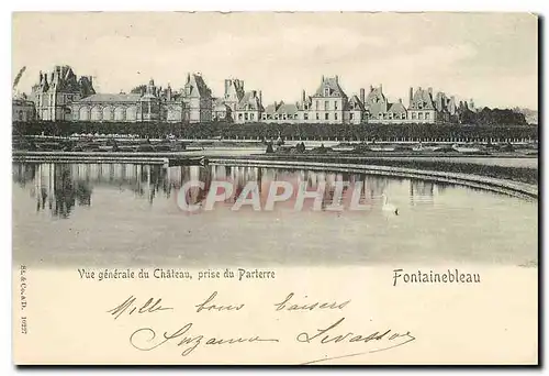 Ansichtskarte AK Fontainebleau vue generale du Chateau prise du Parterre