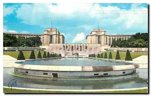 Ansichtskarte AK Paris et ses merveilles Bassin des jardins du Trocadero et le palais de Chaillot