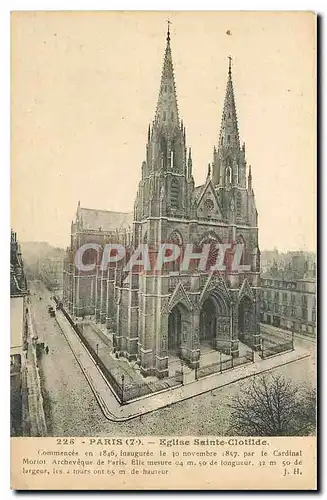 Cartes postales Paris Eglise Sainte Clotilde