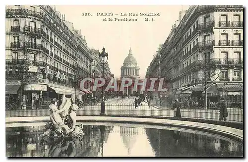 Cartes postales Paris La Rue Soufflot et le Pantheon