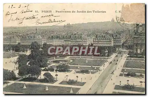 Ansichtskarte AK Paris Panorama du Jardin des Tuileries