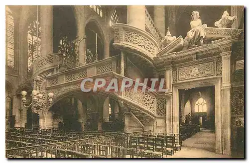 Cartes postales Paris Eglise st Etienne du Mont le jube et la porte de droite