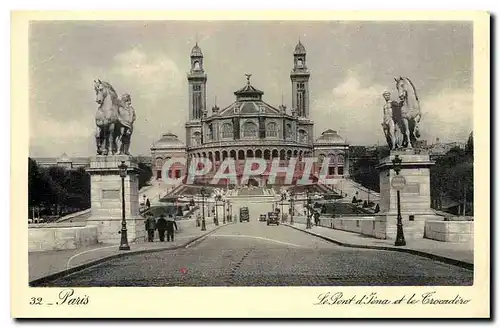 Cartes postales Paris le Pont d'Iena et le Trocadero