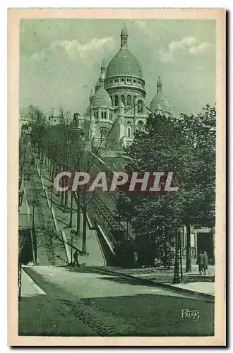 Ansichtskarte AK Les Jolis coins de Paris Picturesque Montmartre la Basilique Sacre Coeur