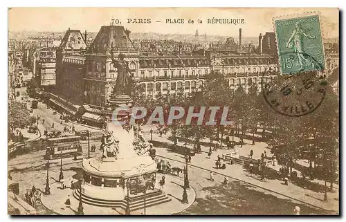 Cartes postales Paris Place de la Republique