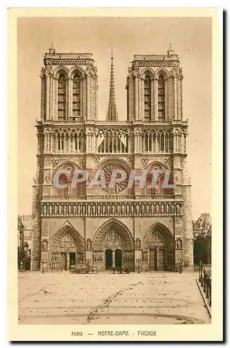 Cartes postales Paris Notre Dame facade