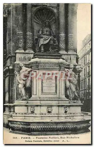 Cartes postales Paris Fontaine Moliere rue Richelieu