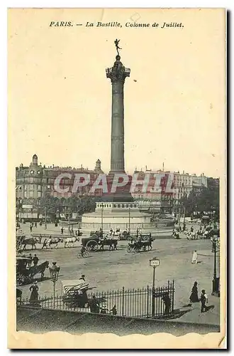 Cartes postales Paris la Bastille Colonne de Juillet