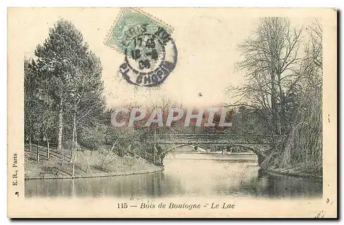 Cartes postales Bois de Boulogne le Lac