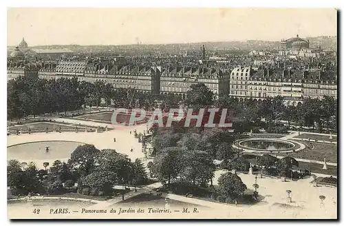 Cartes postales Paris Panorama du Jardin des Tuileries