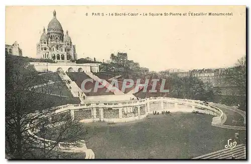 Ansichtskarte AK Paris Le Sacre Coeur le Square St pierre et l'Escalier Monumental