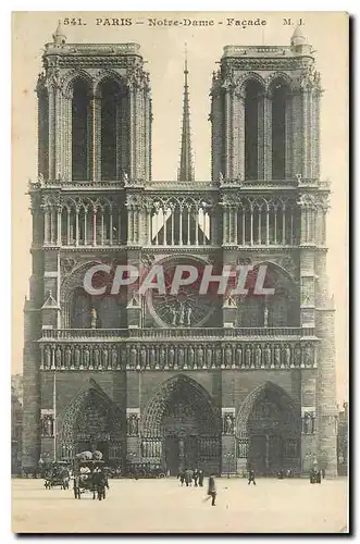 Cartes postales Paris Notre Dame facade