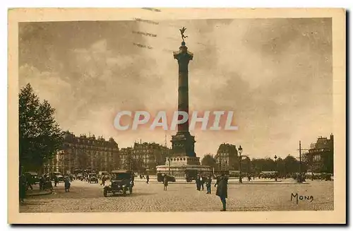 Ansichtskarte AK Paris la Place de la bastille et la Colonne de juillet sur l'emplacement de l'ancienne Bastille