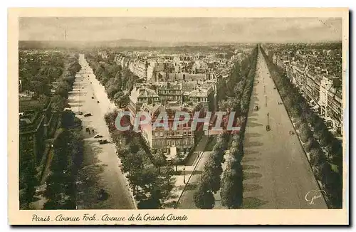 Cartes postales Paris Avenue Foch avenue de la Grande Armee