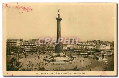 Cartes postales Paris Place de la Bastille