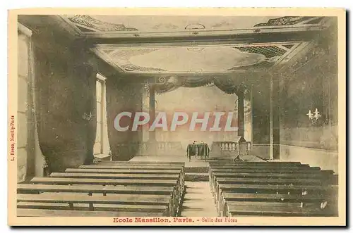 Cartes postales Ecole Massillon Paris Salle des Fetes