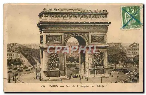 Cartes postales Paris Arc de triomphe de l'Etoile