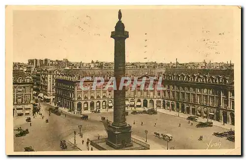 Cartes postales Paris en flanant Place et Colonne Vendome