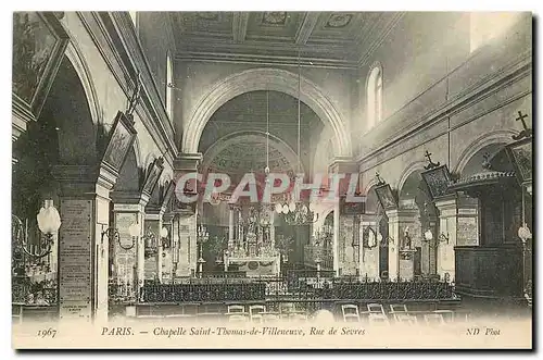 Cartes postales Paris Chapelle Saint Thomas de Villeneuve rue de Sevres